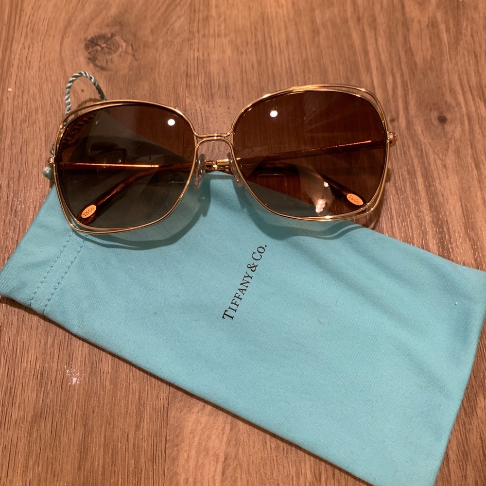 Tiffany & Co. gold rimmed sunglasses
